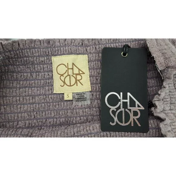 Chaser Women Smocked Wide-Leg Jumpsuit Stretchy Straps Soft Fabric Small Purple - Picture 3 of 5